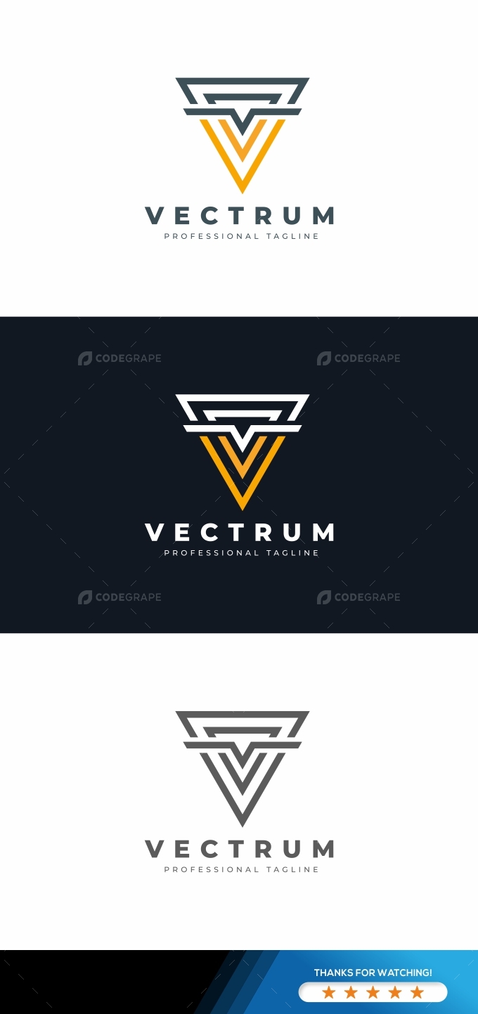 Vectrum V Letter Logo
