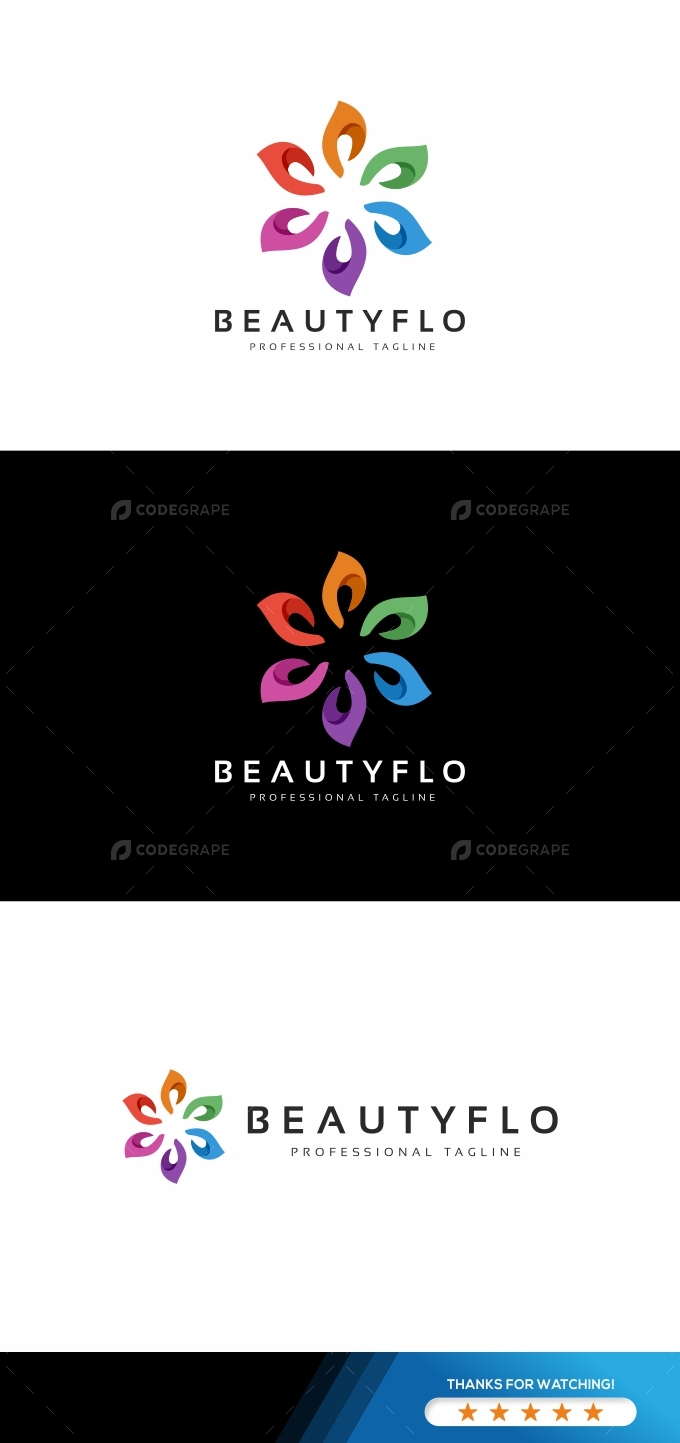 Flower Colorful Logo