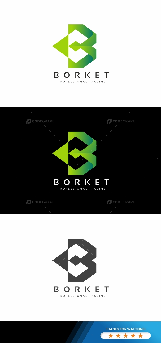 Borket B Letter Logo