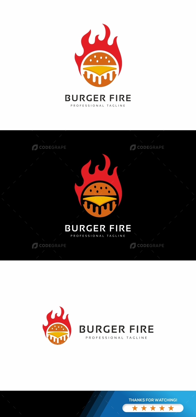 Burger Fire Logo