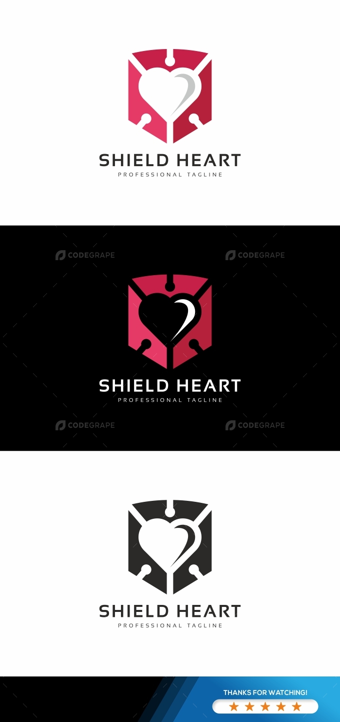 Shield Heart Logo