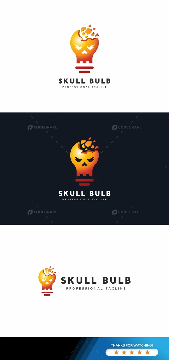 Skull Bulb Logo