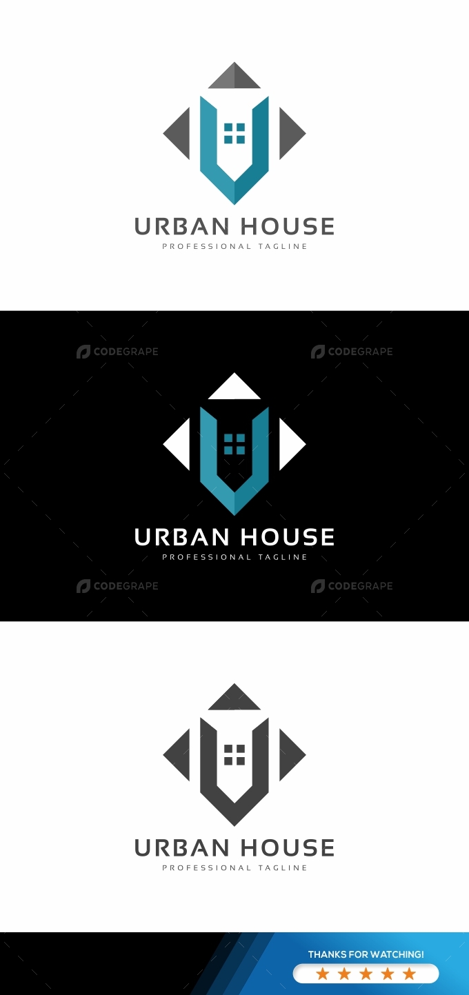 U Letter Urban House Logo