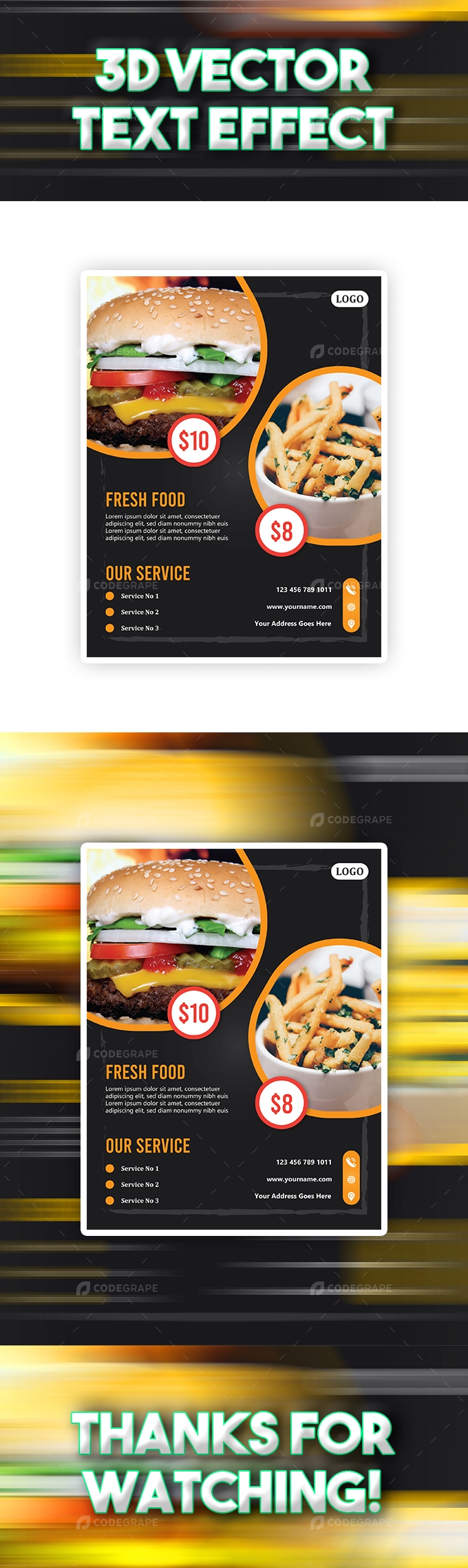 Restaurant's Fast Food Flyer