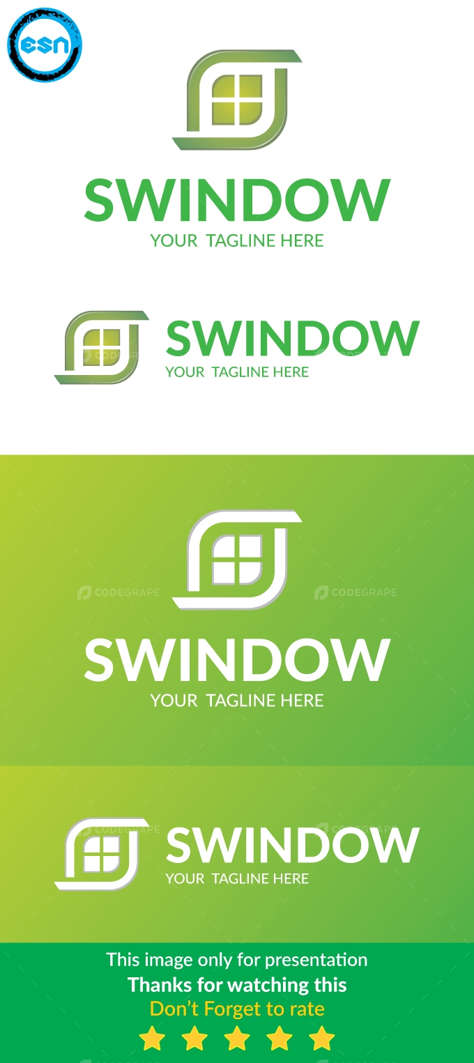 S Window Letter Logo