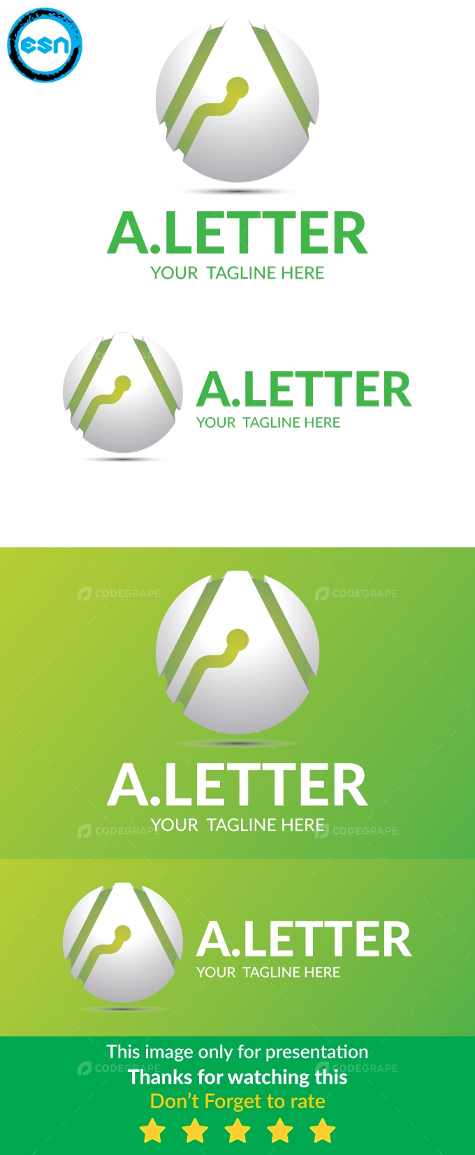 A Letter Logo 3D