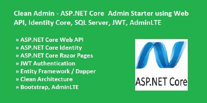 Clean Admin - ASP.NET Core Admin Starter with Clean Architecture, Web API, more