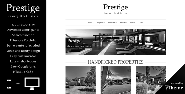 Prestige - Modern Responsive WordPress Real Estate Theme