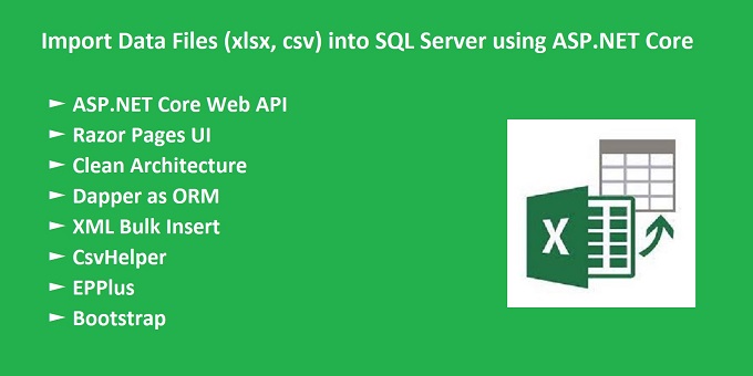 Import Data Files (xlsx, csv) into SQL Server using ASP.NET Core