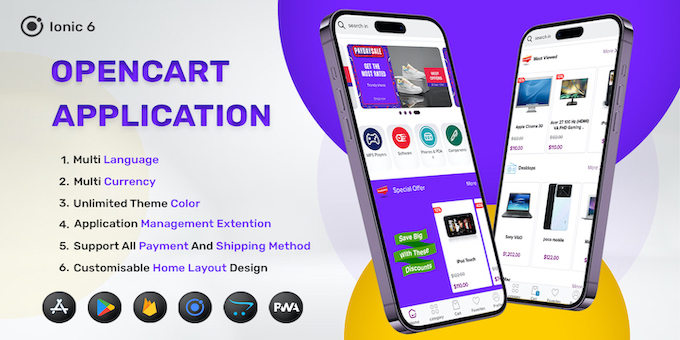 Ionic Opencart Android and IOS Application