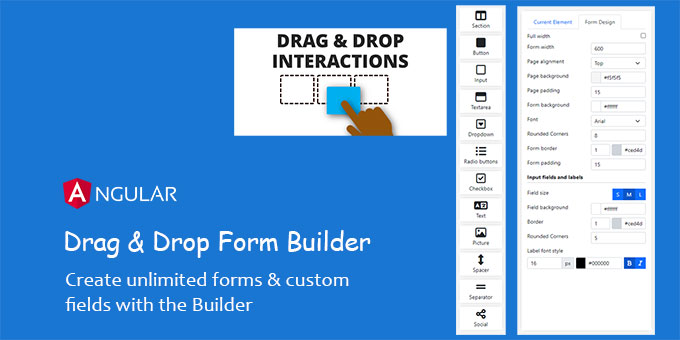 Angular Drag And Drop Form Builder
