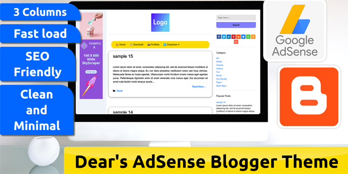 Dear's AdSense Blogger Theme