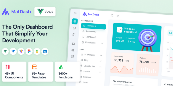 MatDash VueJS Admin Dashboard Template