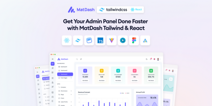 MatDash Tailwind React Admin Dashboard Template