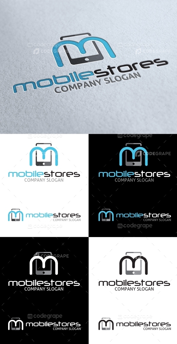 Mobile Stores M Letter Logo
