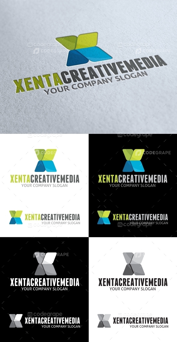 Xenta Creative Media X Letter Logo