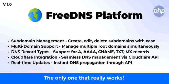 FreeDNS Platform - Complete Subdomain Management System