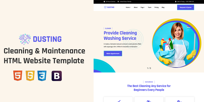 Dusting - Cleaning & Maintenance HTML Website Template