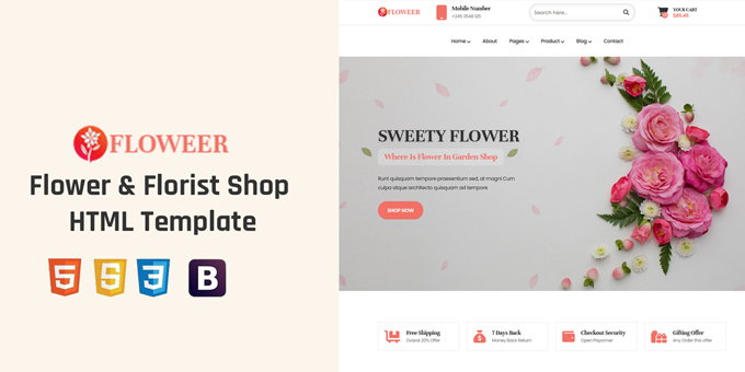 Flower & Florist Shop Website Template