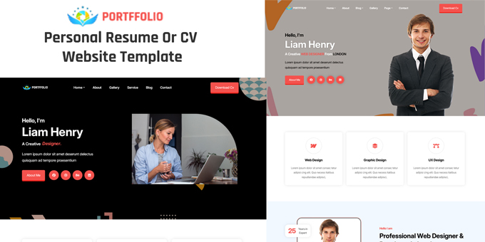 Personal Resume / CV HTML Website Template