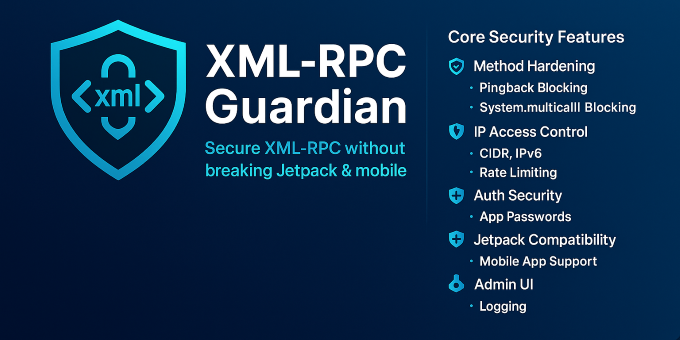 XML-RPC Guardian Pro: Brute Force Shield + Full Jetpack Compatibility