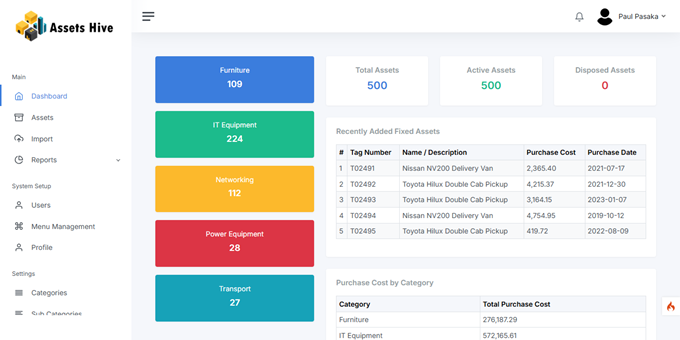Assets Hive – Fixed Asset Management System