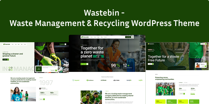 Wastebin - Waste management and recycling WordPress theme for eco business