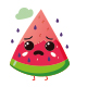 Emotional Watermelon Slice Character Set