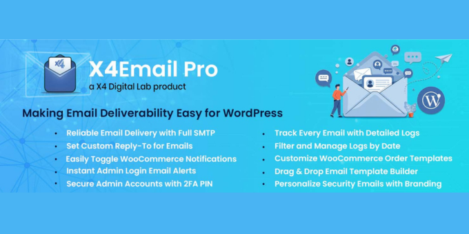 X4Email Pro - SMTP & Woocommerce Email Customizer