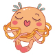 Whimsical Cosmic Noodle Creature Illustration