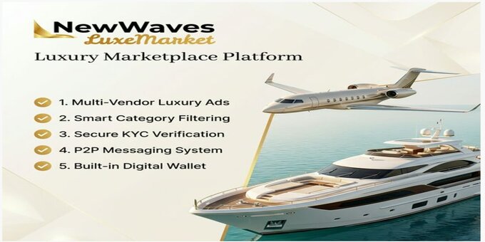 NewWaves LuxeMarket - Laravel Luxury Multi-Vendor Marketplace