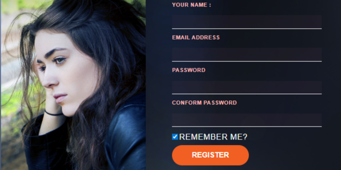 Exquisite Signup Form – Responsive HTML/CSS Registration Form Template