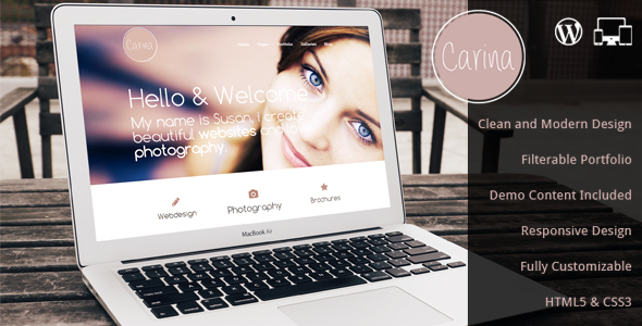Carina - Personal & Portfolio WordPress Theme