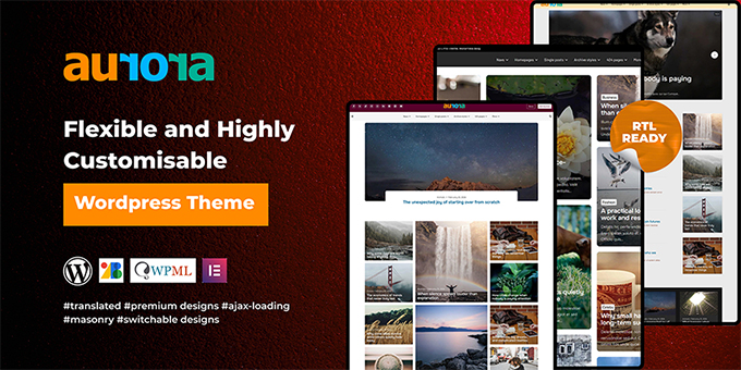 Aurora - WordPress Blog Theme with Switchable Layouts