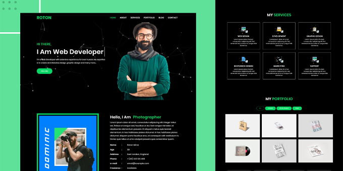 Roton Personal Portfolio HTML5 Template