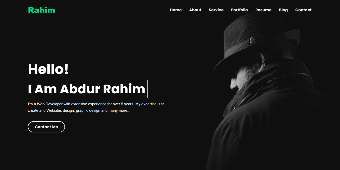 Rahim Personal Portfolio HTML5 Template