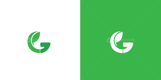 Eco Minimalist G Leaf Logo Green Planet