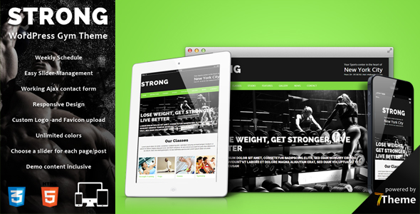 Strong - Sport & Gym WordPress Theme