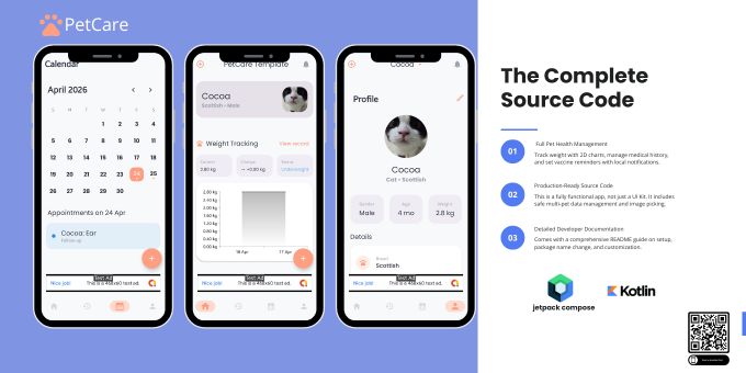 PetCare - Pet Health App Template with AdMob