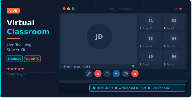 Virtual Classroom — Live Teaching Starter Kit