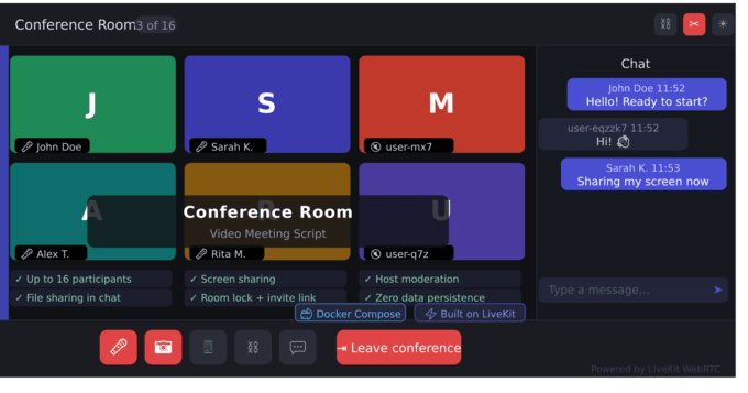 Conference Room - Video Meeting Script