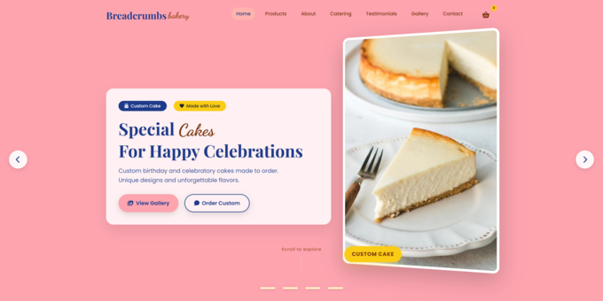 Bread & Pastry Website Template