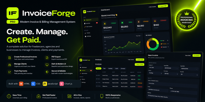 InvoiceForge Pro - Invoice & Billing Management System