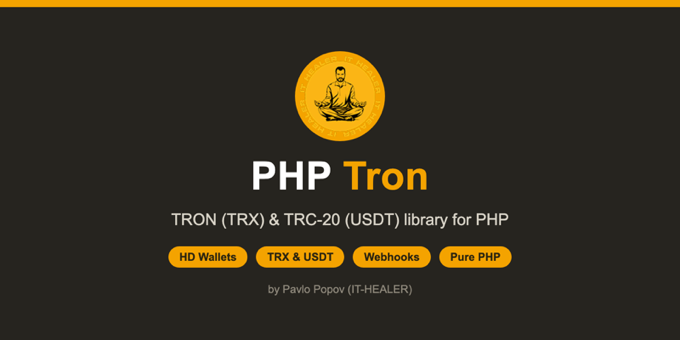 PHP Tron — TRON (TRX), TRC-20 & USDT Wallet Library