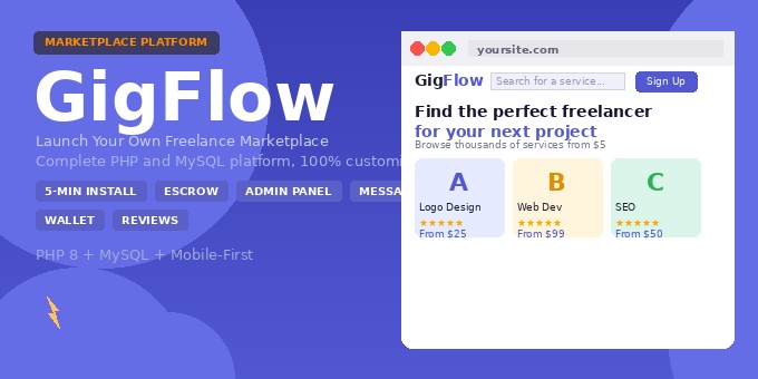 GigFlow - PHP Freelance Marketplace Platform
