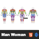 Interactive Human Body Muscle Diagram (Male & Female) – Front and Back View