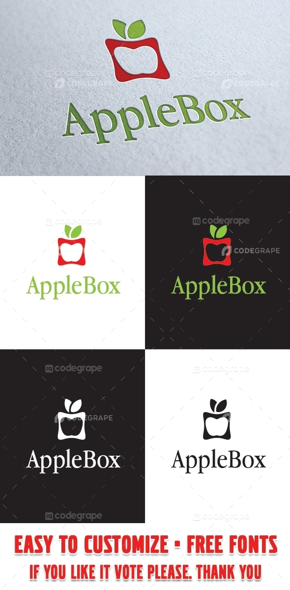 Apple Box Logo Template