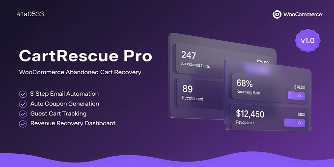 CartRescue Pro — WooCommerce Abandoned Cart Recovery Plugin