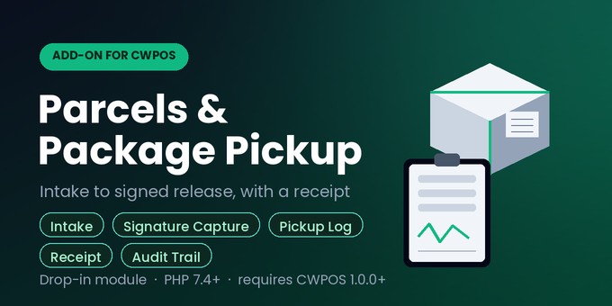 CWPOS Parcels & Package Pickup - Add-on (Signature Capture & Receipts)