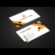 Modern Hexagon Business Card Template - Orange & Black Corporate Design